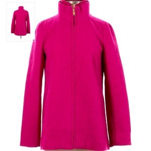 Gorgeous J Crew Cranberry Wool Pea Coat